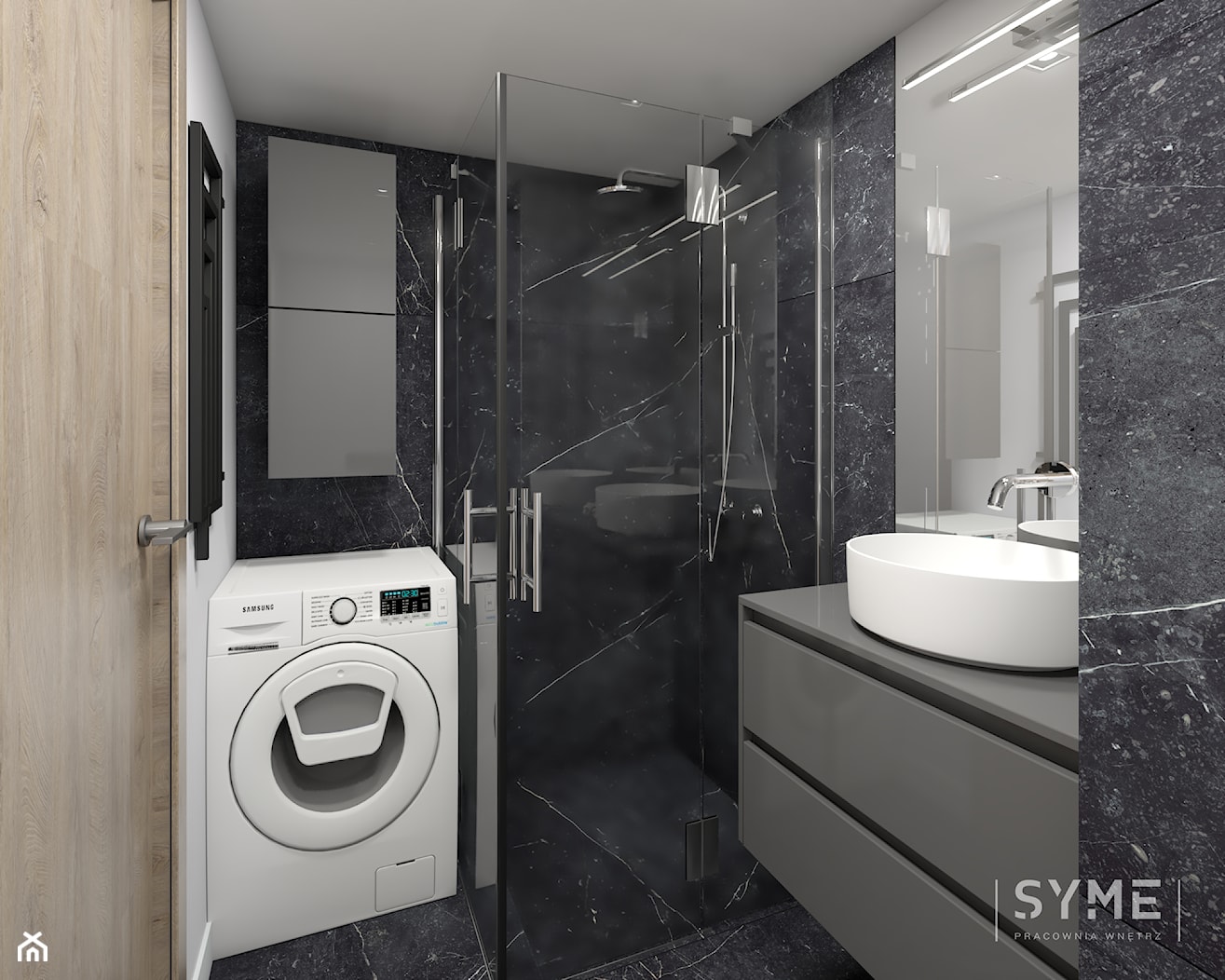 łazienka z prysznicem - zdjęcie od SYME Pracownia Wnętrz - Homebook