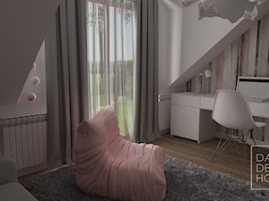 Pokój dziewczynki - Średni szary pokój dziecka dla nastolatka dla dziewczynki, styl skandynawski - zdjęcie od DARIA DECOR HOME