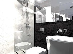 Projekty łazienek - Średnia bez okna z punktowym oświetleniem łazienka, styl nowoczesny - zdjęcie od 464 Studio Beata Stańkowska
