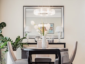 61m2 mieszkanie deweloperskie - Średnia biała jadalnia, styl nowoczesny - zdjęcie od Grant Studio