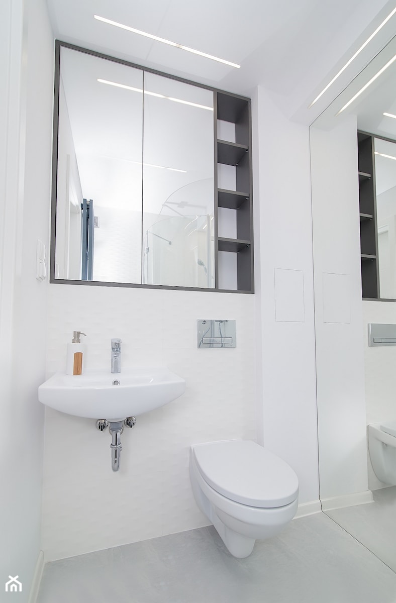 46m2 mieszkanie w bloku - Średnia łazienka, styl skandynawski - zdjęcie od Grant Studio