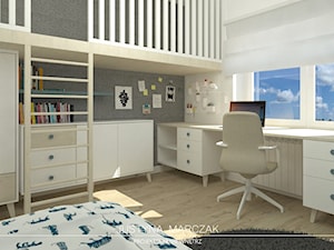 Pokój z antresolą - zdjęcie od Justyna Marczak Projektowanie Wnętrz
