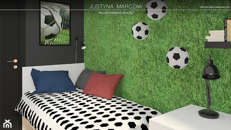 Pokój małego fana piłki nożnej - zdjęcie od Justyna Marczak Projektowanie Wnętrz