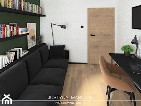 Aranżacje wnętrz - Biuro: Mieszkanie w Warszawie - 58m2 - Justyna Marczak Projektowanie Wnętrz. Przeglądaj, dodawaj i zapisuj najlepsze zdjęcia, pomysły i inspiracje designerskie. W bazie mamy już prawie milion fotografii!