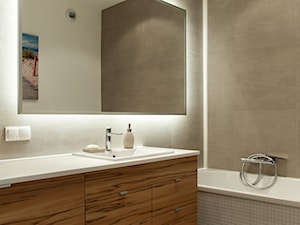 Mała z punktowym oświetleniem łazienka, styl nowoczesny - zdjęcie od Joanna Korczyńska Fotografia Wnetrz