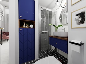 Apartament eklektyczny MINIMAXY - Średnia bez okna łazienka, styl nowoczesny - zdjęcie od M2 Architektura Marta Szolczewska