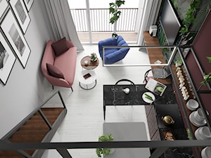 Apartament eklektyczny MINIMAXY - Salon, styl nowoczesny - zdjęcie od M2 Architektura Marta Szolczewska