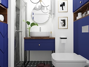 Apartament eklektyczny MINIMAXY - Mała bez okna łazienka, styl nowoczesny - zdjęcie od M2 Architektura Marta Szolczewska