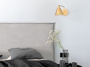 Mieszkanie 60 m² na Mokotowie - Mała biała sypialnia, styl minimalistyczny - zdjęcie od Fuga Architektura Wnętrz