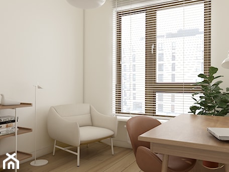Aranżacje wnętrz - Biuro: Mieszkanie 63 m² - Fuga Architektura Wnętrz. Przeglądaj, dodawaj i zapisuj najlepsze zdjęcia, pomysły i inspiracje designerskie. W bazie mamy już prawie milion fotografii!