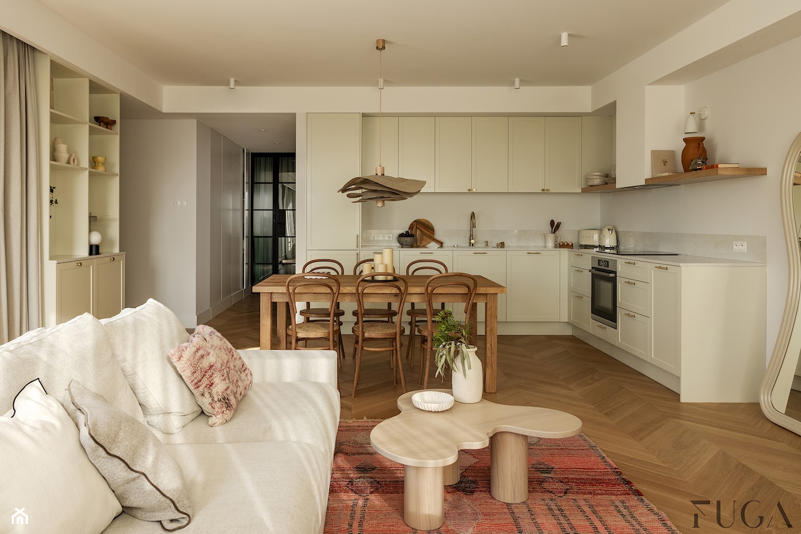 Apartamen 115m² - Kuchnia, styl rustykalny - zdjęcie od Fuga Architektura Wnętrz - Homebook