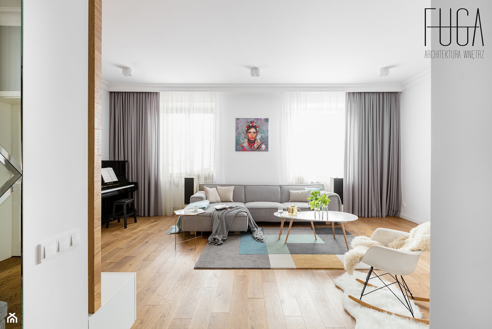 Apartament 130 m² - Salon, styl tradycyjny - zdjęcie od Fuga Architektura Wnętrz - Homebook