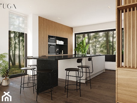 Aranżacje wnętrz - Kuchnia: Dom 240 m² - Fuga Architektura Wnętrz. Przeglądaj, dodawaj i zapisuj najlepsze zdjęcia, pomysły i inspiracje designerskie. W bazie mamy już prawie milion fotografii!