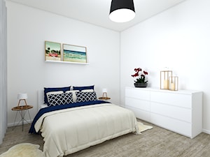 KAWALERSKA W LONDYŃSKIEJ KAMIENICY - Średnia biała sypialnia, styl skandynawski - zdjęcie od Paulina.Miazga