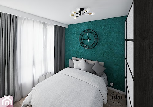 Mieszkanie Gdynia Pogórze 40m2 - Średnia sypialnia, styl nowoczesny - zdjęcie od IDS projektowanie wnętrz