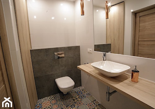 Mieszkanie 100m2 Wejherowo - Średnia bez okna z punktowym oświetleniem łazienka, styl nowoczesny - zdjęcie od IDS projektowanie wnętrz
