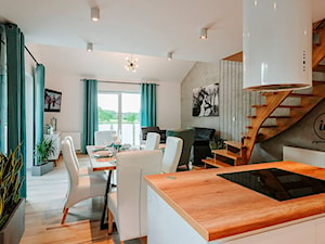 Dwukondygnacyjny apartament nad morzem 95m2 - Jadalnia, styl nowoczesny - zdjęcie od IDS projektowanie wnętrz