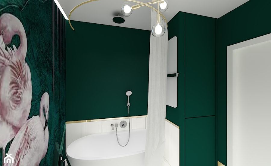 Modern glam - Mała bez okna łazienka - zdjęcie od Studio VANKKA.design