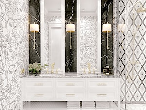 Biało-czarna łazienka - zdjęcie od Elegance of Tailors