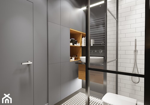 Wnętrza - Mała bez okna łazienka - zdjęcie od Marquardt Design