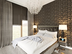 Wnętrza - Mała czarna sypialnia - zdjęcie od Marquardt Design
