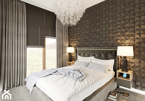 Wnętrza - Mała czarna sypialnia - zdjęcie od Marquardt Design