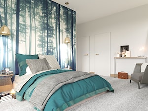 Wnętrza - Średnia biała sypialnia - zdjęcie od Marquardt Design