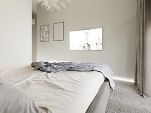 Wnętrza - Mała szara sypialnia - zdjęcie od Marquardt Design