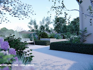 Duży ogród za domem, styl minimalistyczny - zdjęcie od ESEM Studio Projektowe
