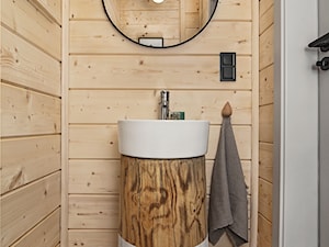Minimalistyczna łazienka w drewnie - zdjęcie od CudnieBosko