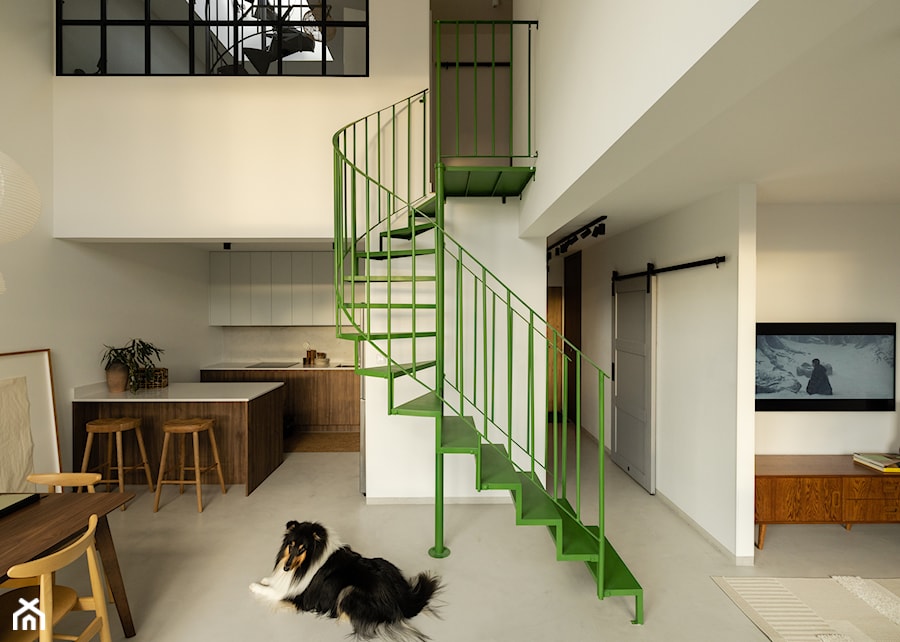 Salon z zielonymi schodami - zdjęcie od CudnieBosko