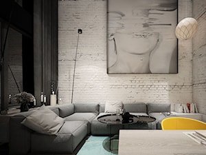 stressfree - Mały biały salon, styl nowoczesny - zdjęcie od Otwarte Studio Sztuka