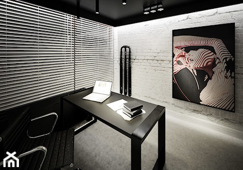 DJ - Średnie szare biuro, styl industrialny - zdjęcie od Otwarte Studio Sztuka