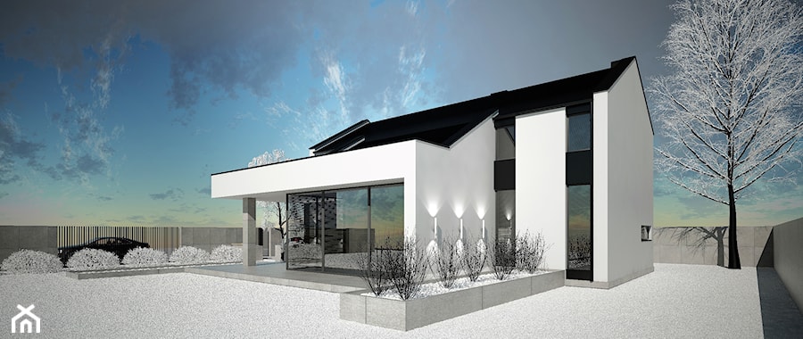 projekt domu jednorodzinnego BE - Nowoczesne domy, styl nowoczesny - zdjęcie od Otwarte Studio Sztuka