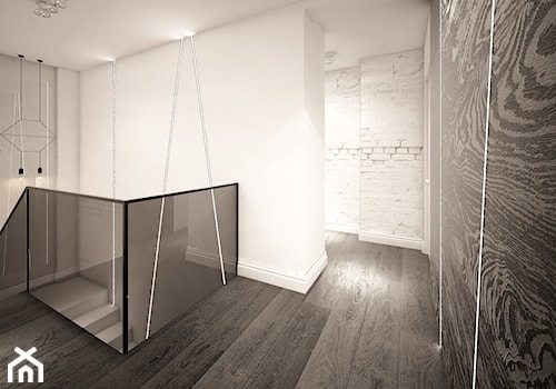 jazz house - Średni biały szary hol / przedpokój, styl minimalistyczny - zdjęcie od Otwarte Studio Sztuka