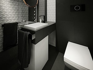 Dom B - projekt wnetrza - Mała bez okna łazienka, styl nowoczesny - zdjęcie od Otwarte Studio Sztuka