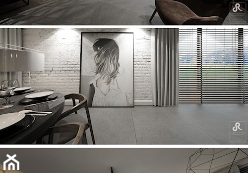 with pleasure - Średnia jadalnia w salonie, styl minimalistyczny - zdjęcie od Otwarte Studio Sztuka