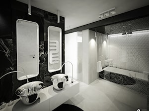 Dom B - projekt wnetrza - Łazienka, styl glamour - zdjęcie od Otwarte Studio Sztuka