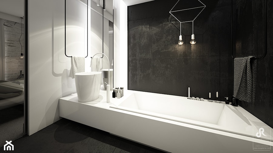 jazz house - Średnia jako pokój kąpielowy łazienka, styl minimalistyczny - zdjęcie od Otwarte Studio Sztuka