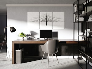Domowe biuro i stół z podnośnikiem do monitora - zdjęcie od Sabaj System