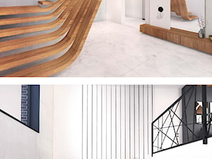 Wizualizacje przestrzeni biurowej z  betonem architektonicznym IndustriaStone.