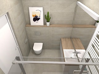 Mała łazienka w bloku - styl nowoczesny