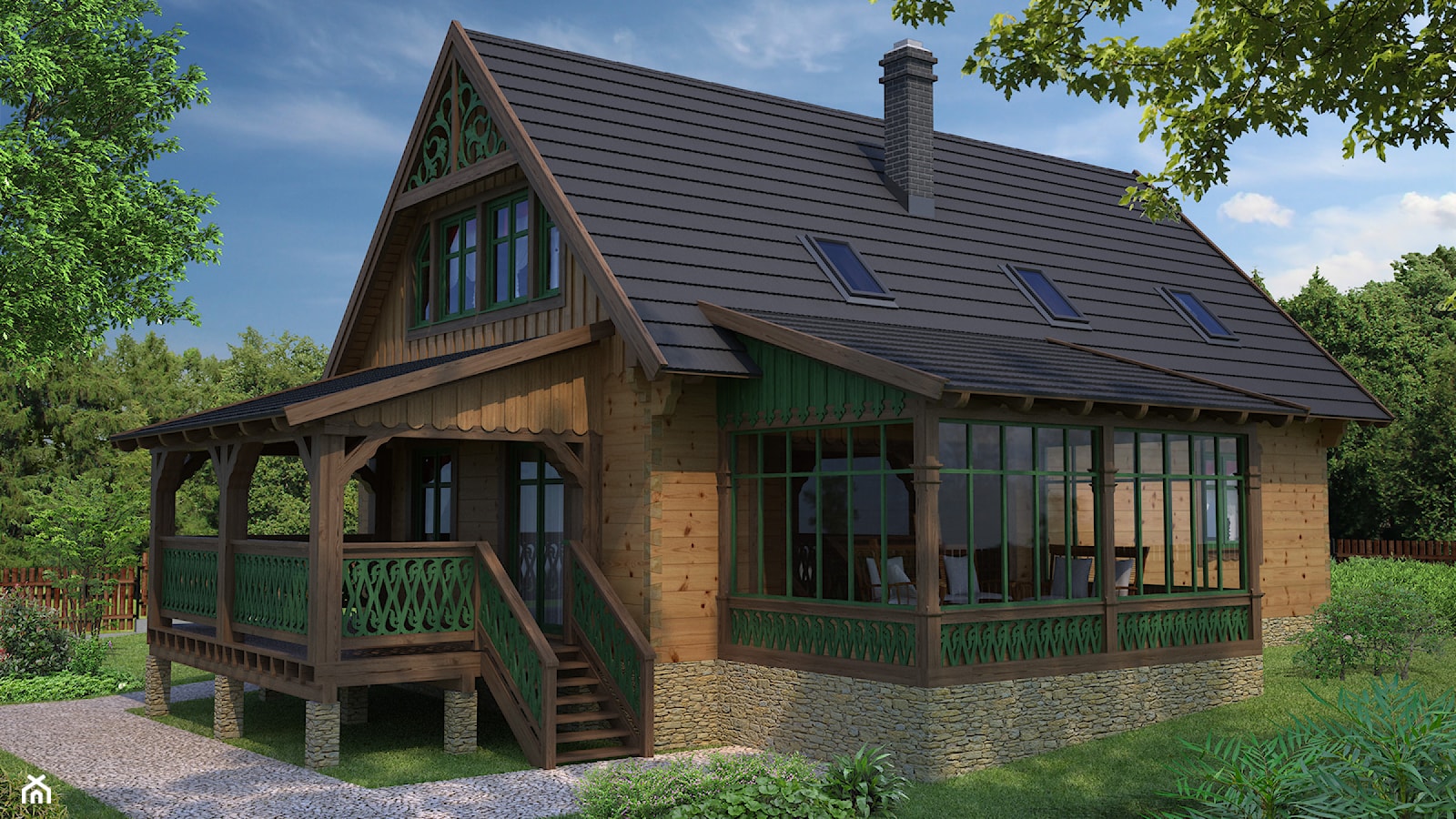 Dom z bali drewnianych - zdjęcie od KLIMAT DREWNA - Homebook