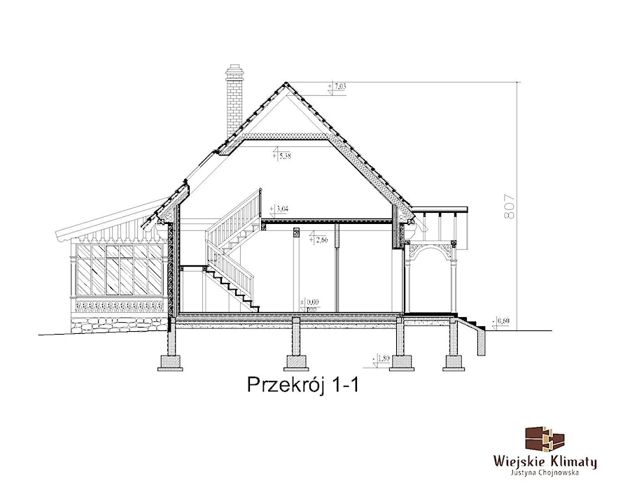 Projekt domu z bali drewnianych - zdjęcie od KLIMAT DREWNA