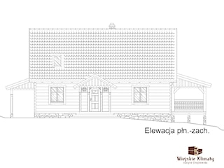 Projekt wiejskiego domu z bali drewnianych "BOROWINA 5"