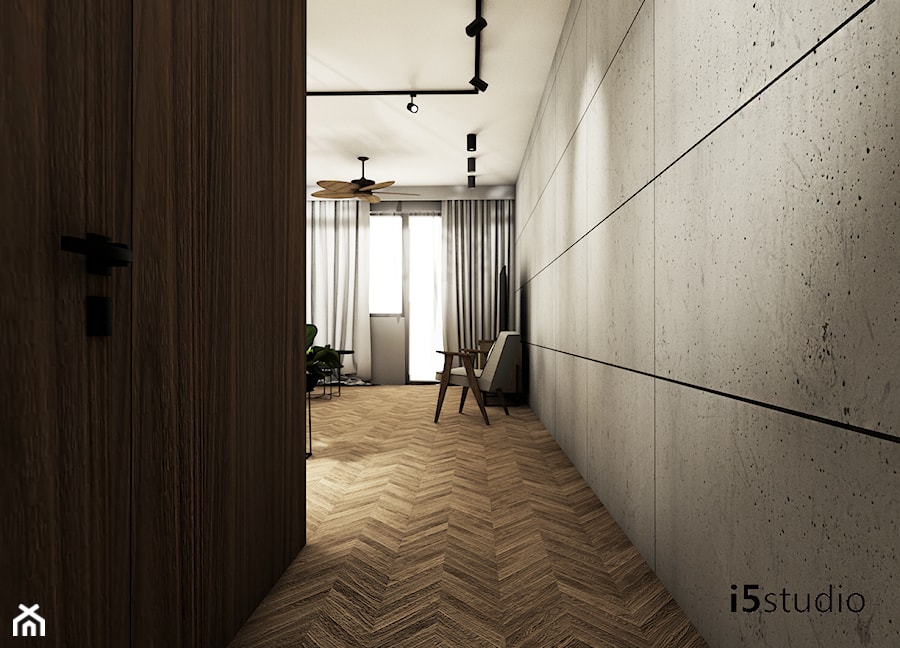 Projekt mieszkania 54m² - Hol / przedpokój, styl minimalistyczny - zdjęcie od i5studio