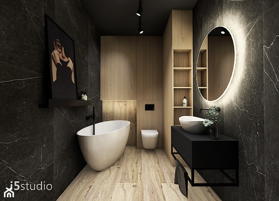 Mała łazienka w wanną - Łazienka, styl nowoczesny - zdjęcie od i5studio