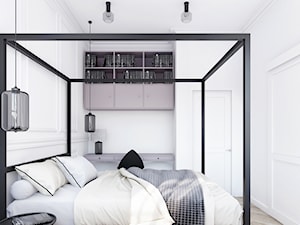ZG - Średnia biała z biurkiem sypialnia, styl tradycyjny - zdjęcie od Cutout Architects