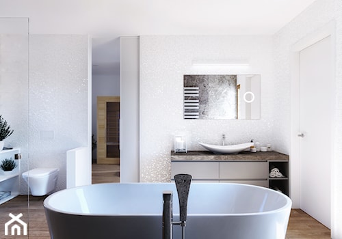 OPO - Średnia bez okna z lustrem łazienka, styl nowoczesny - zdjęcie od Cutout Architects