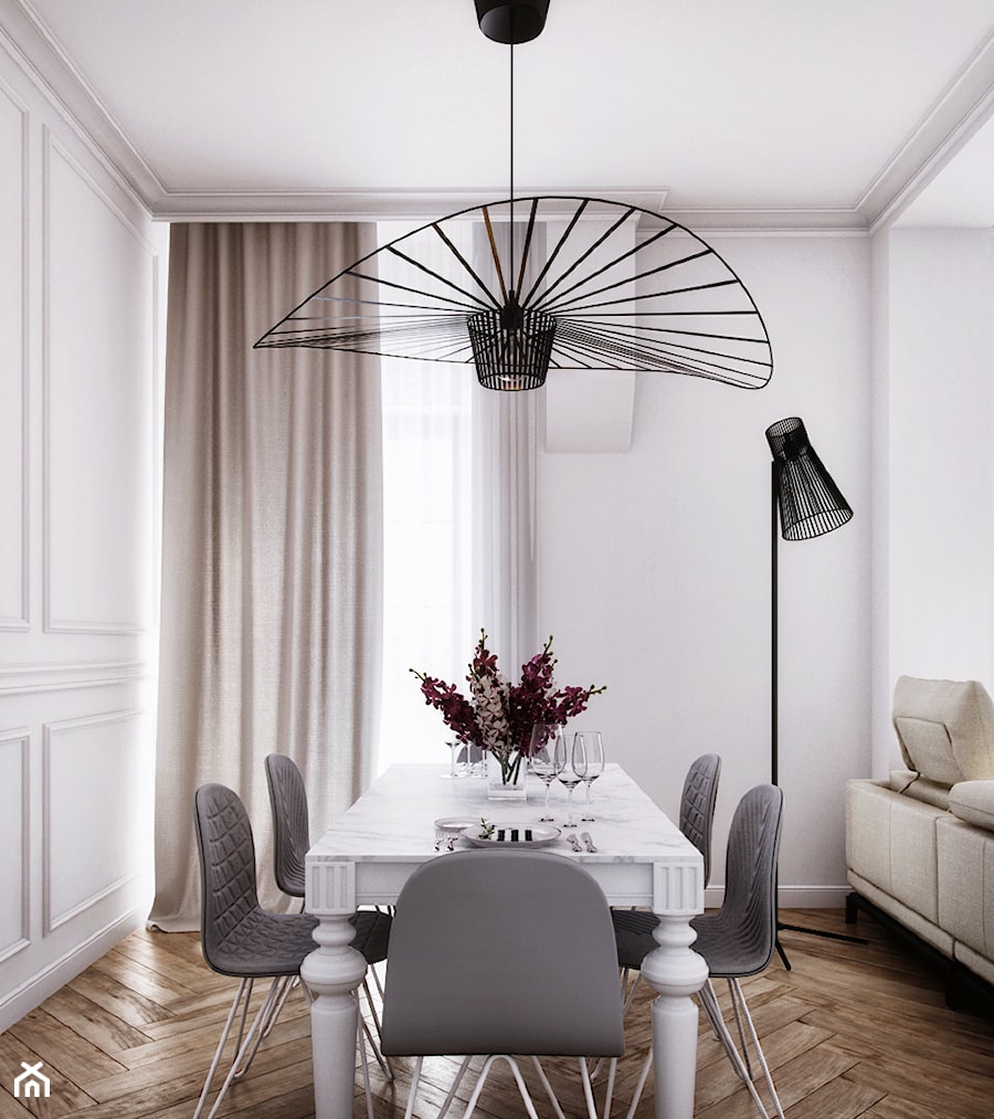 ZG - Średnia szara jadalnia jako osobne pomieszczenie, styl tradycyjny - zdjęcie od Cutout Architects